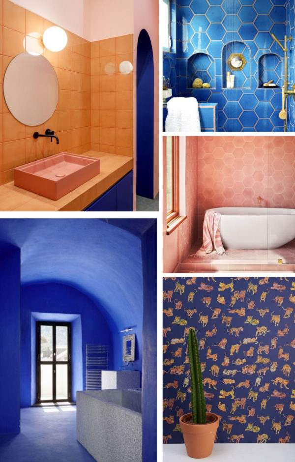 Blue and Terracotta Bathroom Ideas