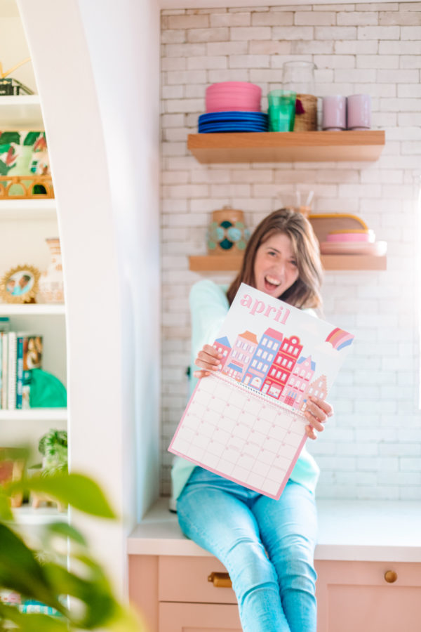Someone holding a calendar
