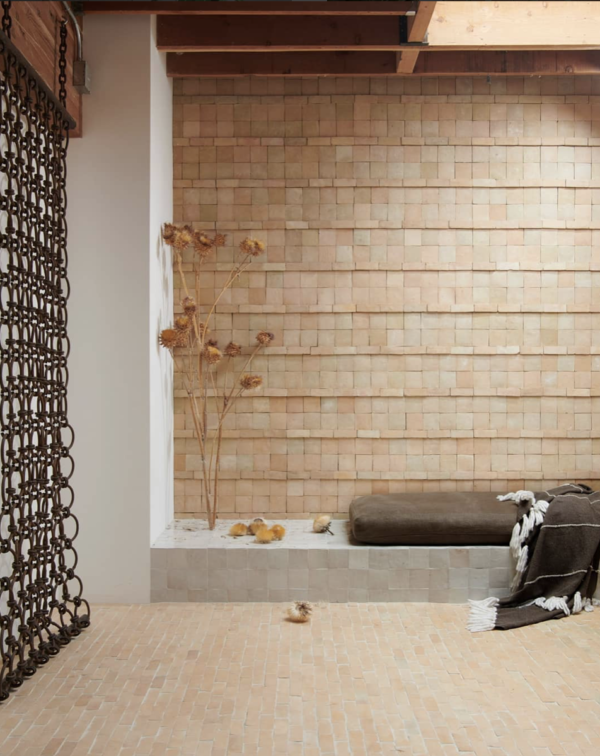 A room with tiles