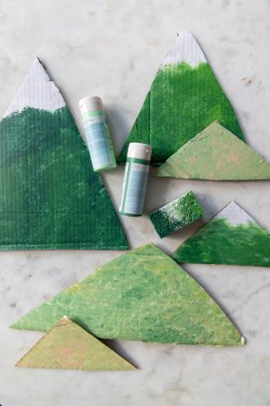 Green triangle shapes
