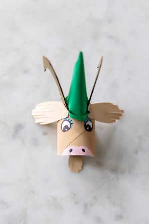 Animal made out of cardboard