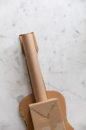 A cardboard pipe