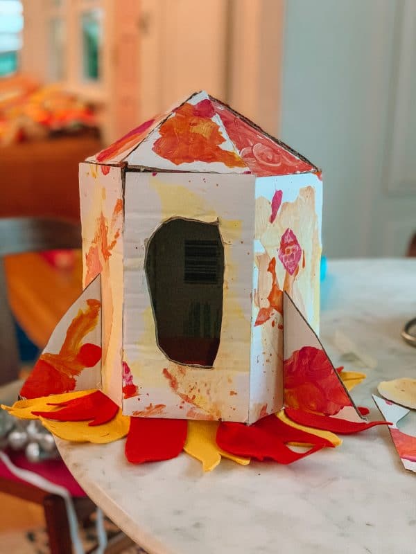 how to make a cardboard rocketship