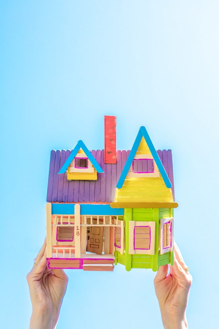 How To Make A Popsicle Stick Disney Up House