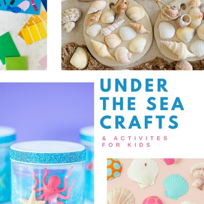20 Under The Sea Crafts & Activities for Kids collage of under the sea crafts