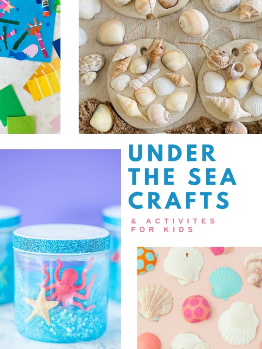 collage of under the sea crafts