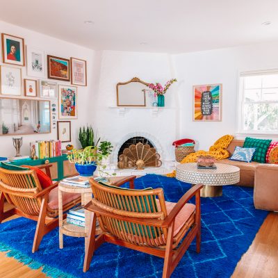 Our Colorful Living Room Makeover Reveal Colorful California Living Room