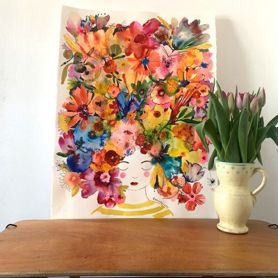 Artists I Love Vol. 4 Carolyn Gavin Floral Portrait