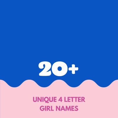 Unique Four-Letter Girl Names Graphic Saying 20+ 4 Letter Girl Names