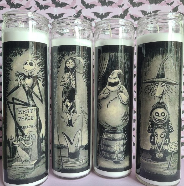 Nightmare before christmas tall candles
