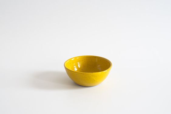yellow sauce bowl for snacks or dip