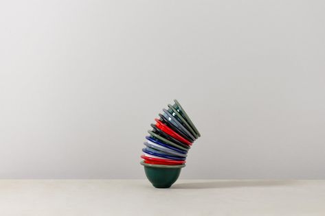Pinch pots stacked; comes in different colors