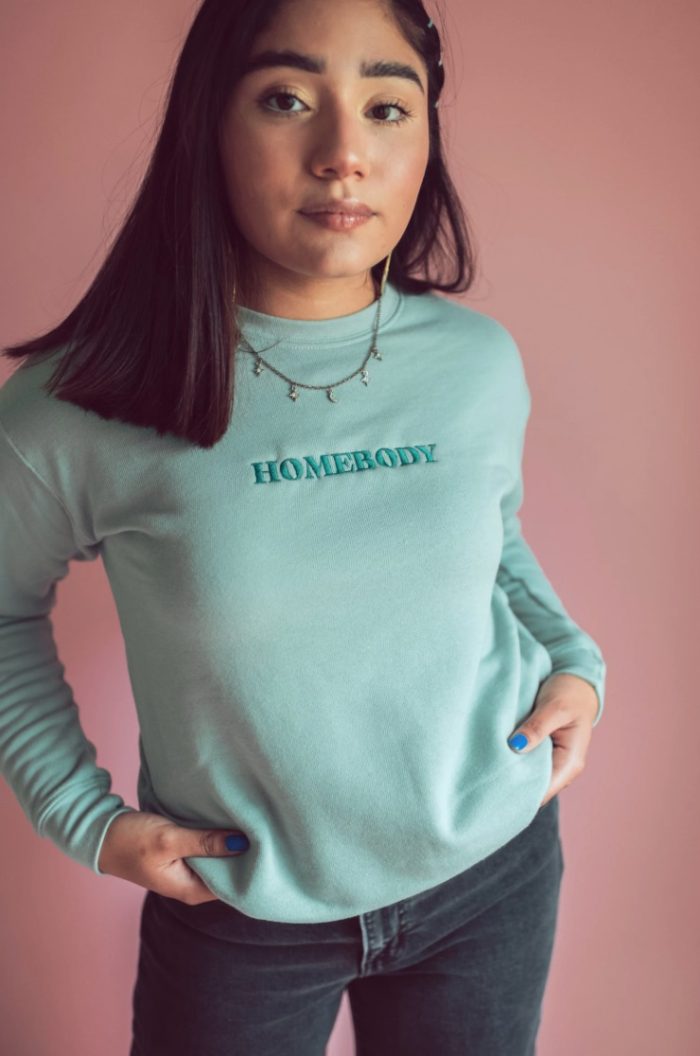 Cute and comfy homebody sweatshirt, perfect for homebodies of course!