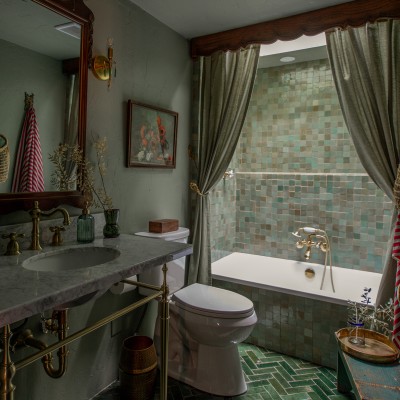 A Refreshing Sage Green Bathroom Sage green bathroom
