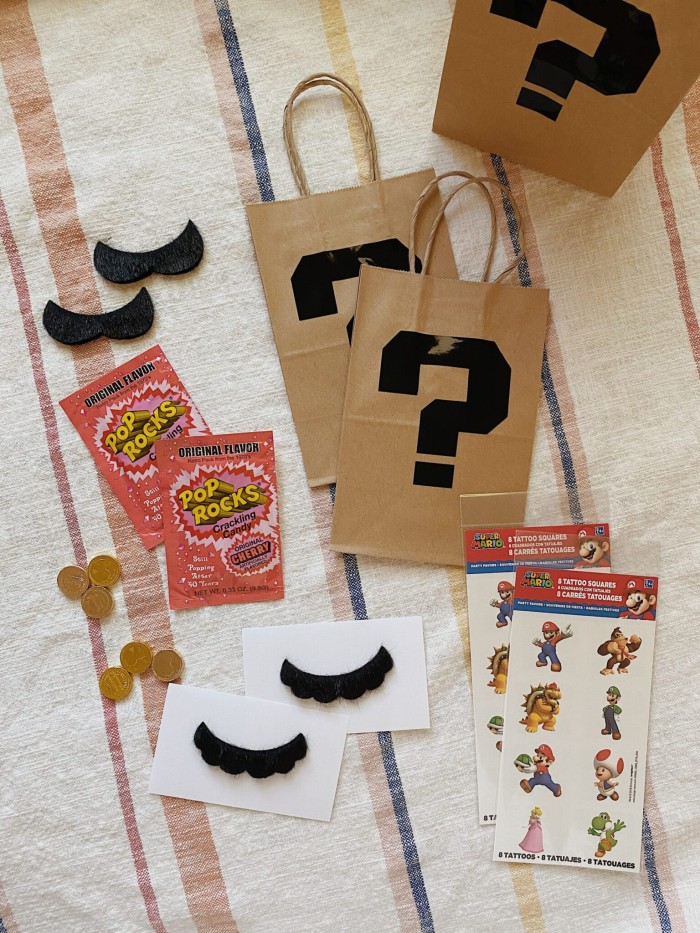 Mario themed goodie bag. 
