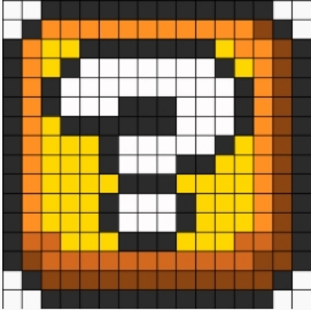 Mario mystery box perler pattern