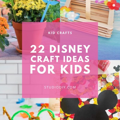 22 Disney Crafts for Kids 22 Disney Crafts for Kids collage