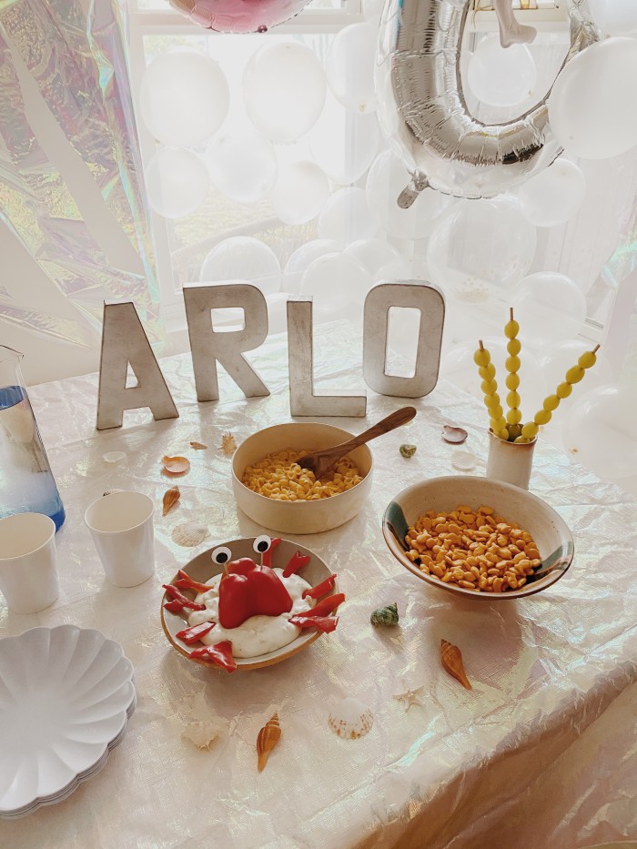 Under the sea food table.