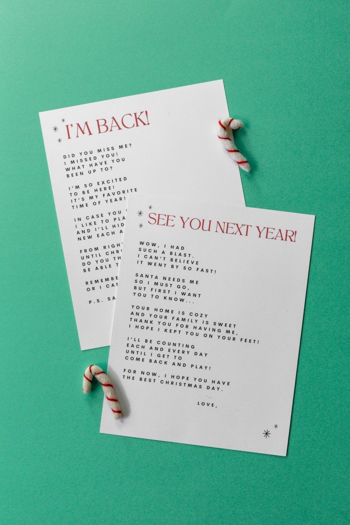elf letters on green background