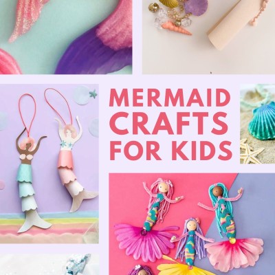 Mermaid Crafts for Kids Collage of mermaid crafts for kids
