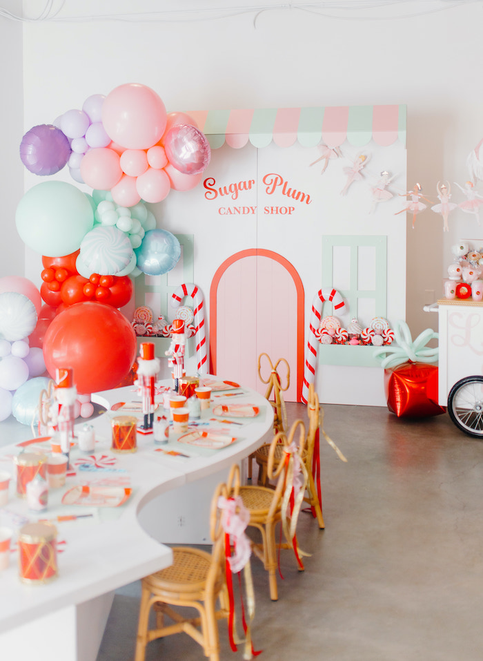Party with Nutcracker decorations. 