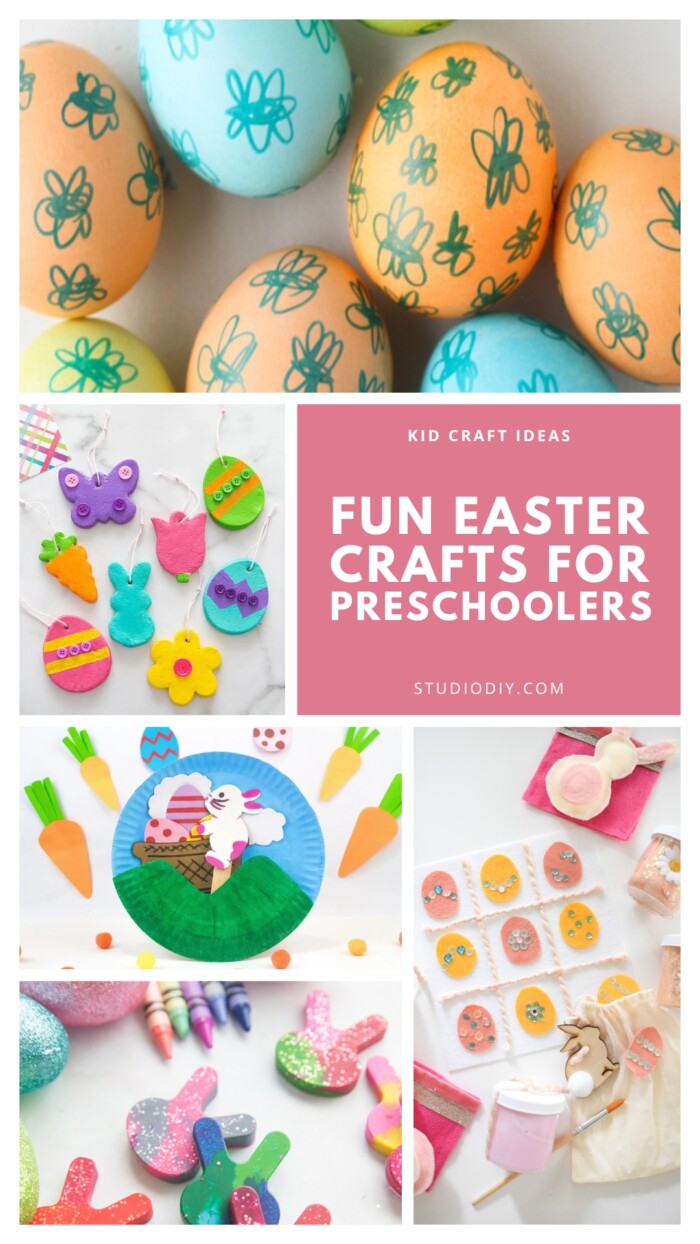 collage of easter craft ideas for preschoolers