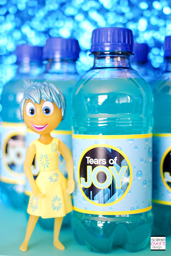 Juice labeled as Tears of Joy next to a figure of Joy from Inside Out.