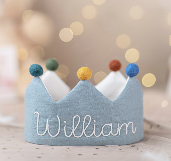 Once Upon a Time Party Photo of a personalized crown.