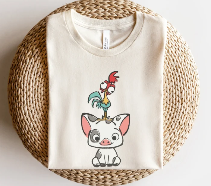 Moana Shirt Shirt with Moana characters on them.
