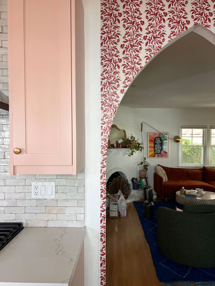 installing wallpaper on archway