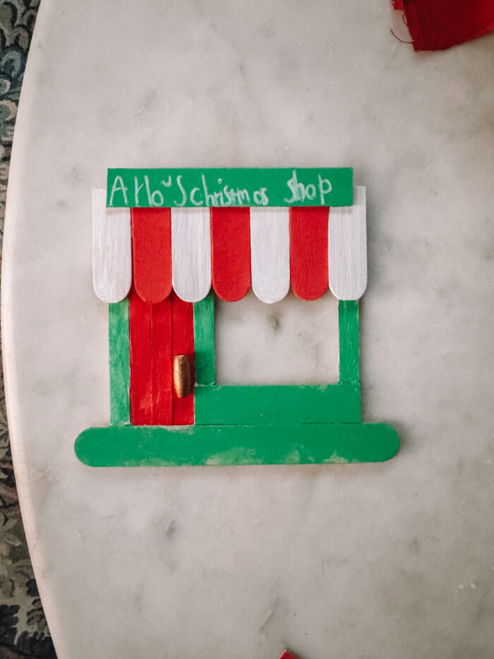 popsicle stick storefront