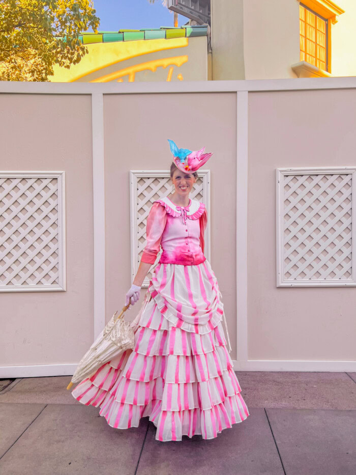 Woman wearing Mary Poppins returns costume